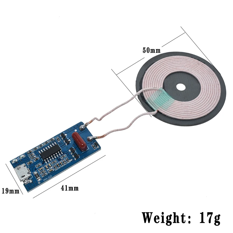 5V 1A беспроводной источник питания Зарядка 5W беспроводное зарядное устройство передатчик Универсальная Быстрая зарядка DIY микро usb зарядка катушка