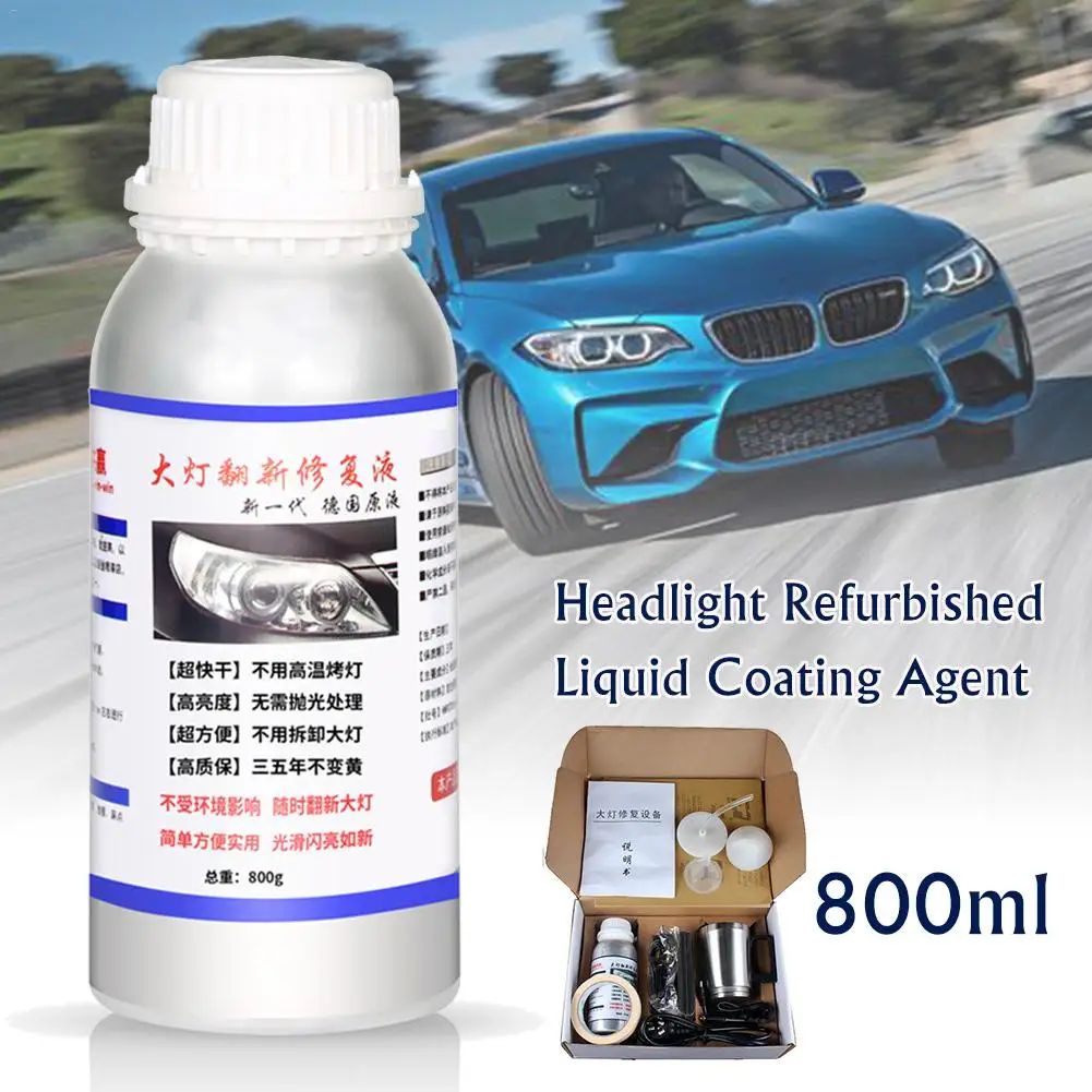 

800ml Car Headlight Repair Kit Headlight Refurbished Liquid Coating Agent Automotive Repair Equipment Drop Shipping
