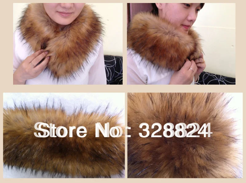 

fashion Imitation of the fox fur collar Faux Fur Collar faux fur collar wool imitation raccoon cap strip false collar