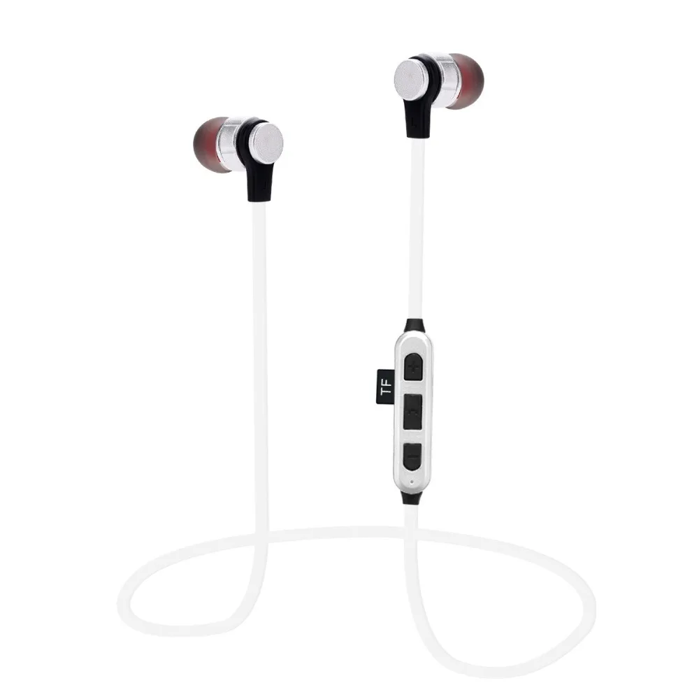 

2019 Sports Bluetooth Headset Neck Lavalier Type New Running Metal Magnetic Heavy Bass Card Plug-in Stereo Headphones TF card