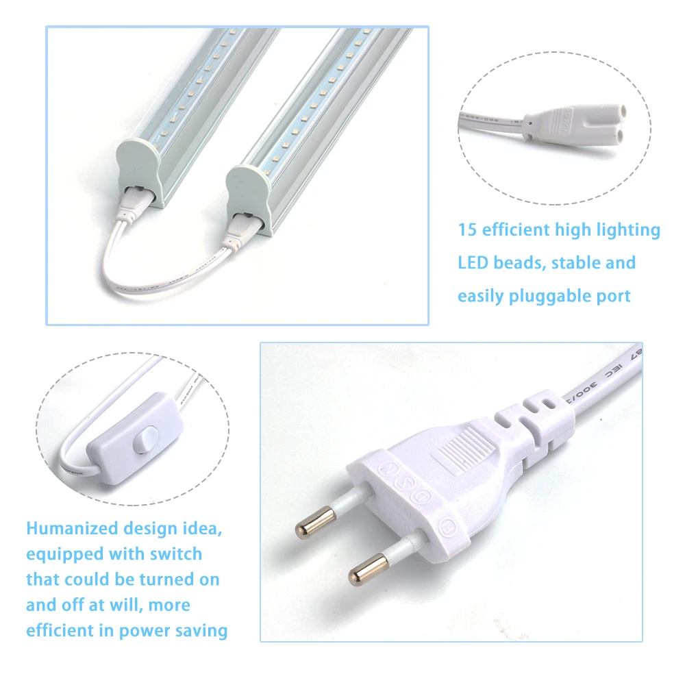 Levou Crescer Luzes de luz + cabo de Led Quantidade : 15pcs 5730smd