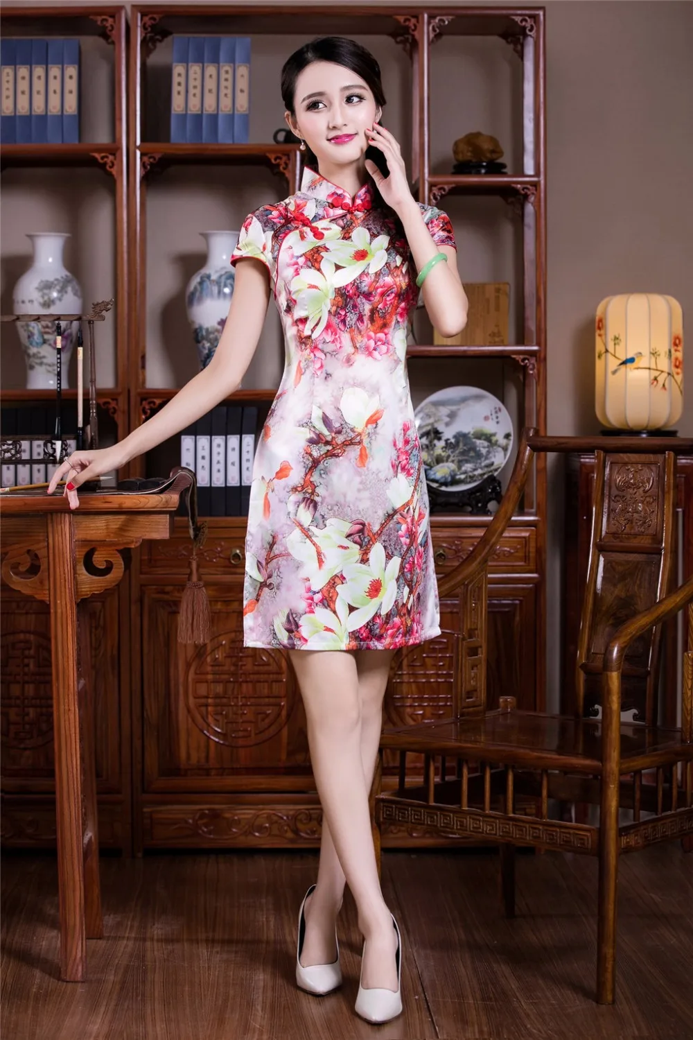Shanghai Story Vintage Qipao Dress Cheongsam Oriental Dress Chinese Traditional Clothing Women