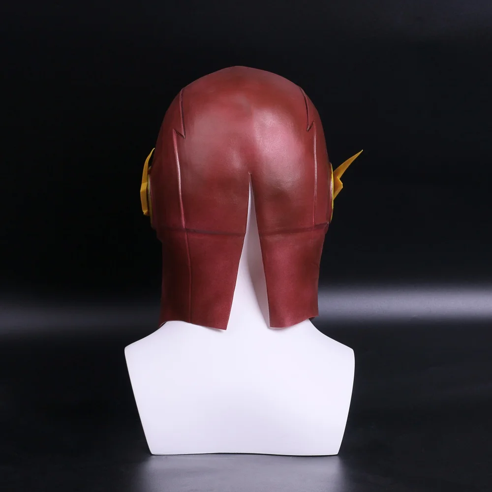 The Flash Mask DC Barry Allen Mask Cosplay Costume Prop Halloween Full Head Latex Party Masks (5)