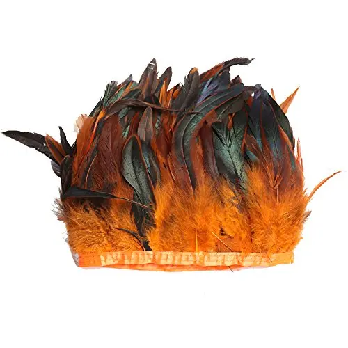 Gold yellow rooster coque tails feather trims 10-20cm height