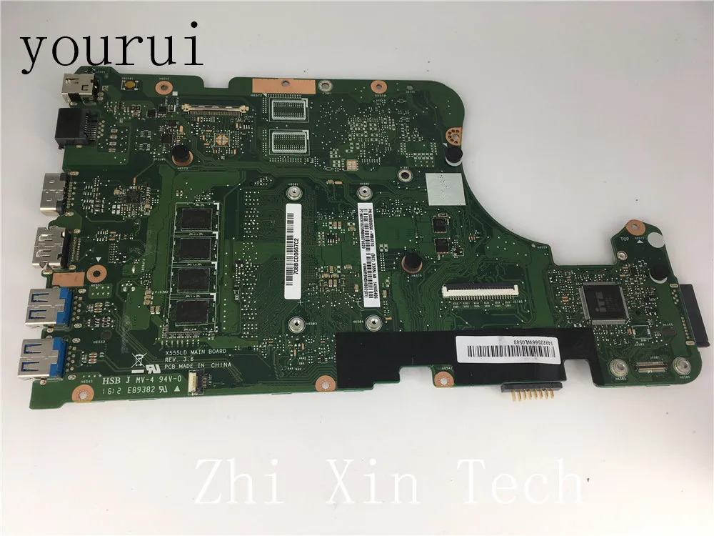  yourui For ASUS X555L X555LD Notebook Board REV 3.6 With i5-5200uCPU 4GB RAM Tested Working good