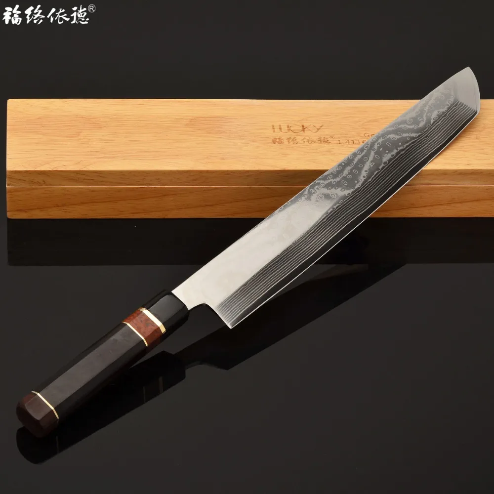 Kiritsuke нож 30 см японский дамасский VG10 стальные японские суши сашими лосося филе