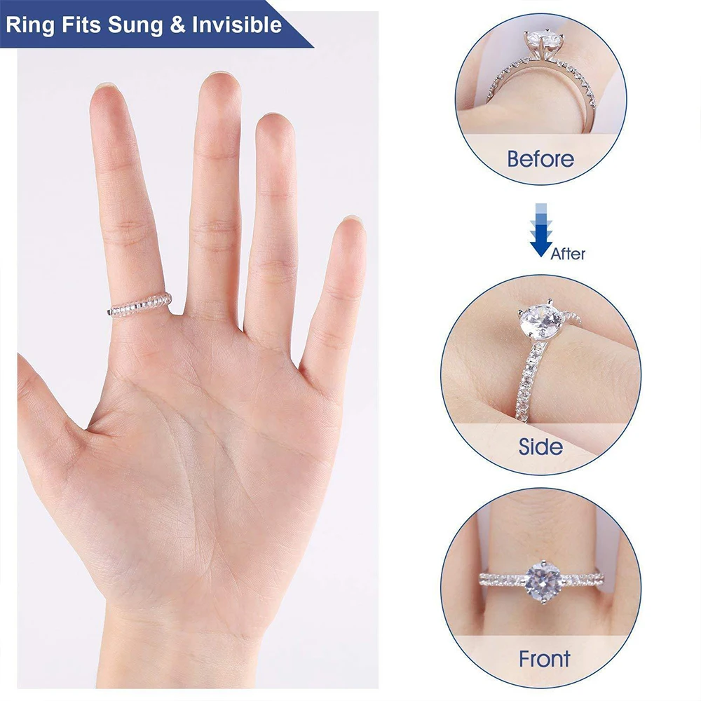 

New Hot Sale 2/12Pcs 1.2*3.5*100cm Insert Guard Tightener Reducer Resizing Fitter Tools Spring Coil Ring Size Adjuster Tools