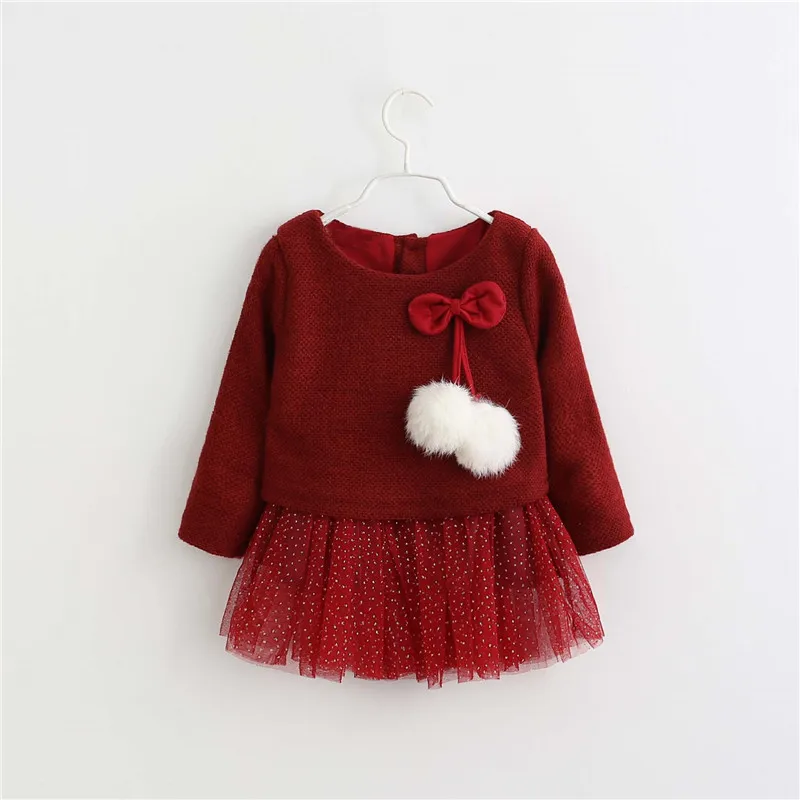 

BibiCola Baby Dress Autumn Baby Warm Dress Kids Winter Long Sleeve Princess Dress Girls Clothes Baby Girls Princess Dress