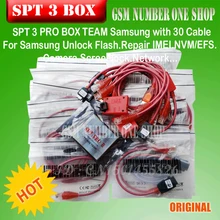 Gsmjustoncct SPT 3 Pro BOX для samsung разблокировать, вспышка, восстановление IMEI, NVM, камера, сети и т. д.++ коробка+ 30 набор кабелей
