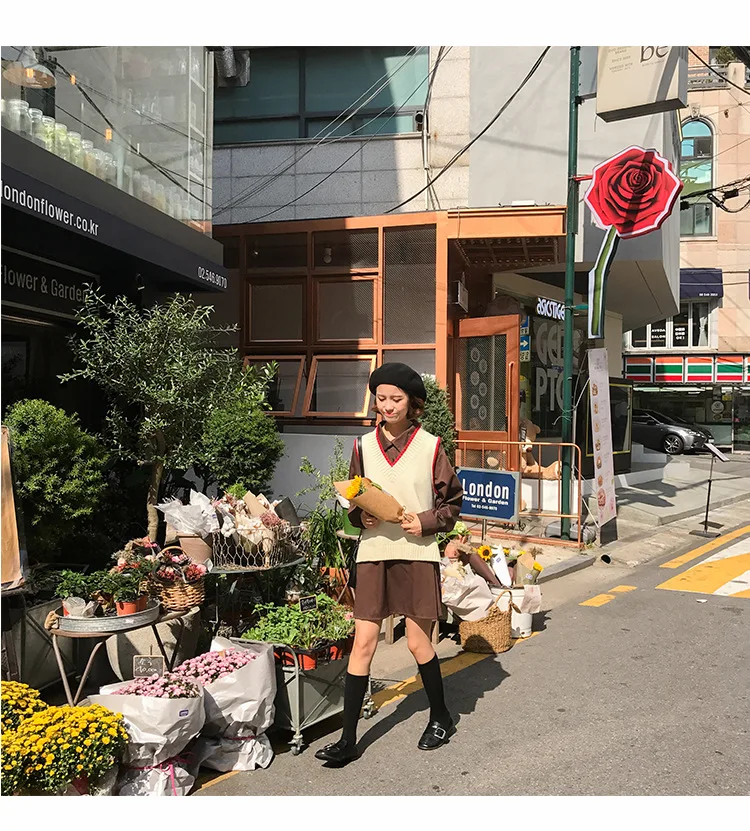 Kpop Harajuku,, женский свитер, жилет, женский, Одноцветный, вязаный, маленький жилет, майка, пуловер, чтобы отличаться по длине, вязаный свитер
