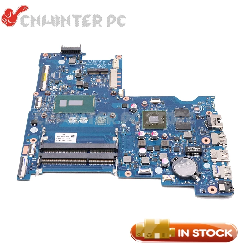 amazing  NOKOTION For HP 15-AC 250 G4 Laptop Motherboard SR23W I7-5500U CPU R5 M330 gpu 815247-501 815247-00