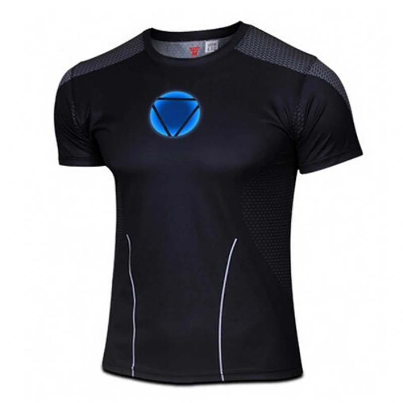 Deadpool Men Compression Marvel Superhero Tee T-Shirts Gym Sport Jersey Fit Tops