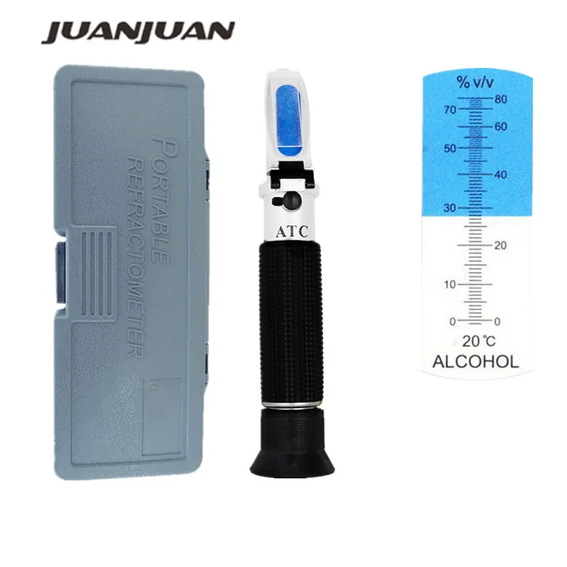 Portable Hand Held 0 80 alcoholometer Alcohol refractometer liquor alcohol Content Tester with