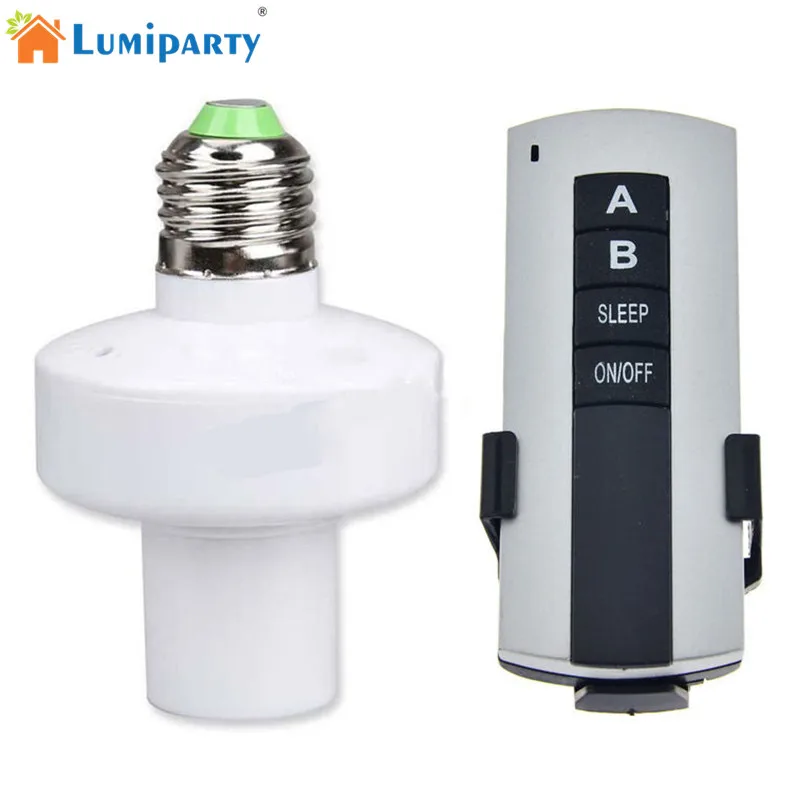 

Adeeing E27 Screw Wireless Remote Control Light Lamp Bulb Holder Cap Socket Switch Converter Splitter Adapter Lamp Holder