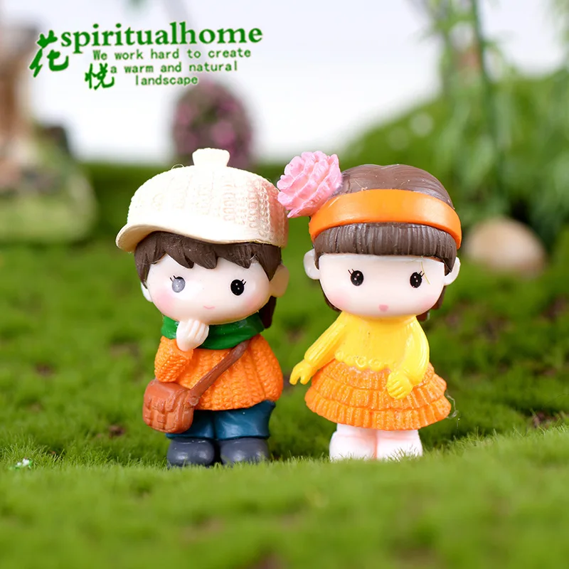 2pcs Next Door Lovers Moss Micro Landscape Zakka Mini Resin Handicraft Decor DIY Micro Landscape Garden Decor Miniature Craft