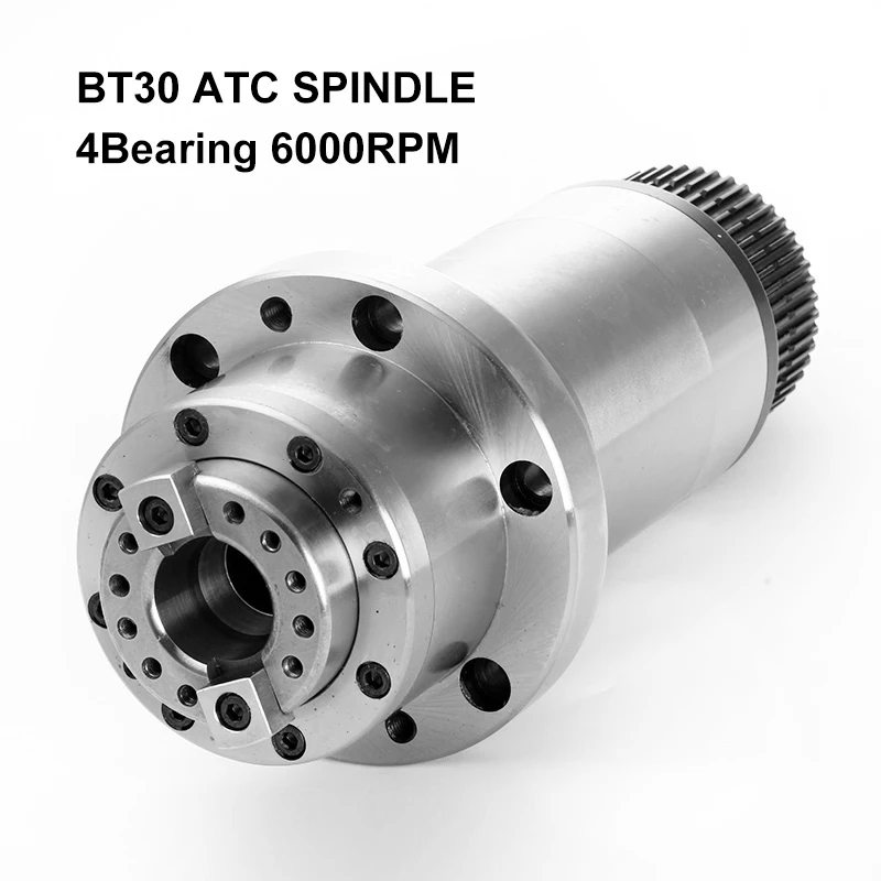 spindle cnc spindle bt30 synchronous belt drive cnc milling machine BT30 ATC petal clamp disc spring+drawbar machine tool