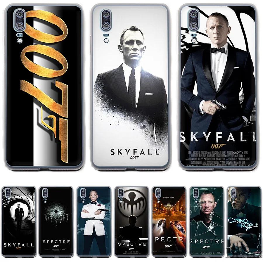 Gerleek силиконовый чехол для телефона huawei P30 P10 P20 P8 P9 Lite Pro Plus P Smart Cover 007 Spectre James Bond Skyfall