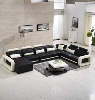 

modern sectional sofa with genuine leather