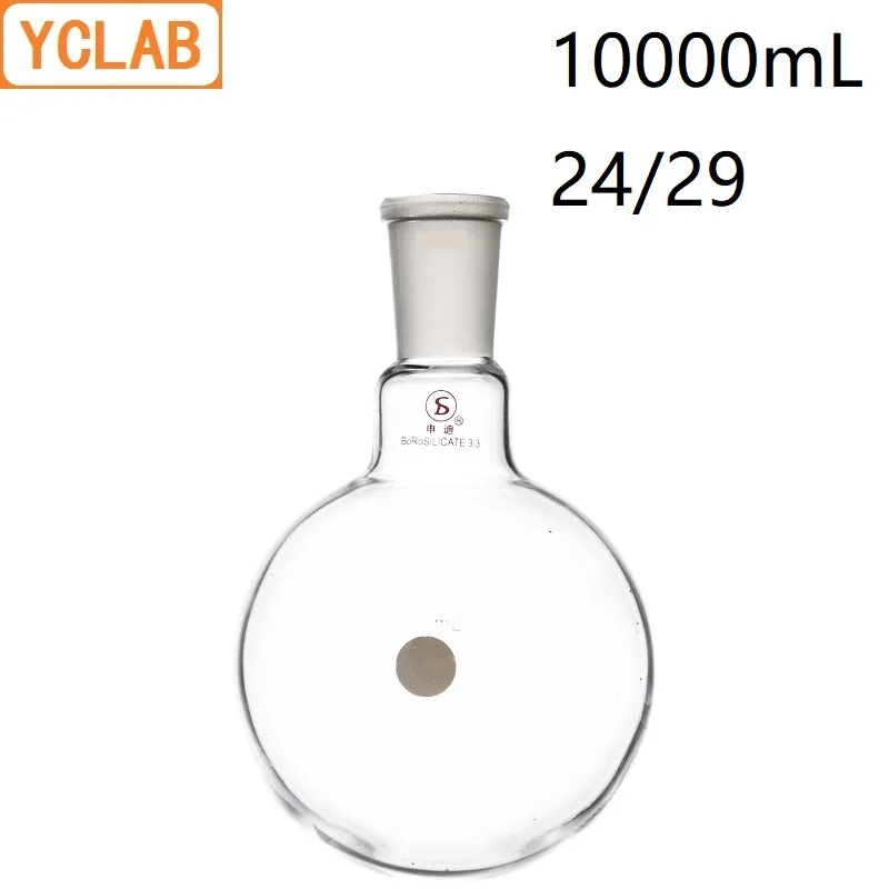 yclab-10000ml-24-29-boiling-flask-10l-round-bottom-borosilicate-33-glass-standard-ground-mouth-distilling-distillation