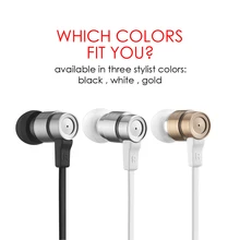Wallytech Smart Steel W805 Performance In-Ear Earphones with Built-In Microphone for Apple iOS for Samsung Android