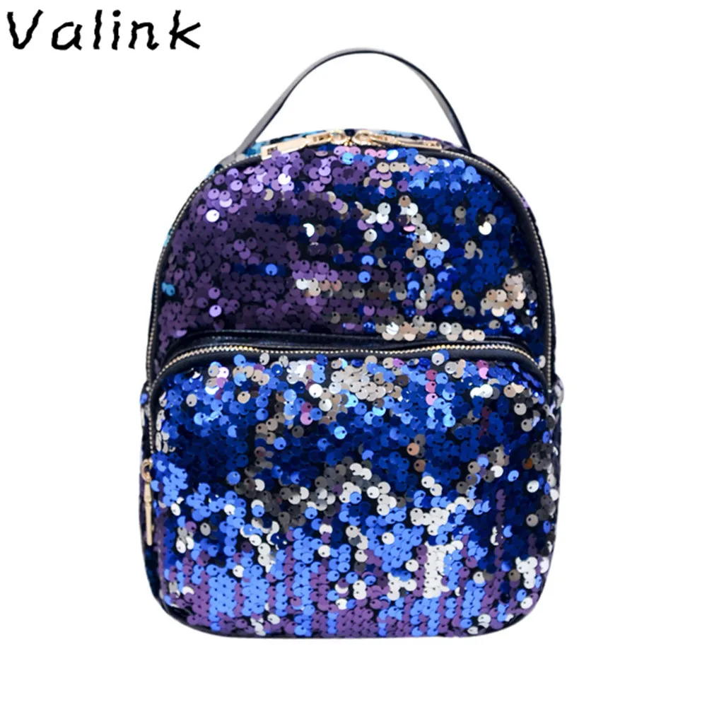 

Women School Style Backpack Sequins Travel Satchel School Bag 2018 New Fashion Bagpack Backpack Female Mochila Mujer Bolsas