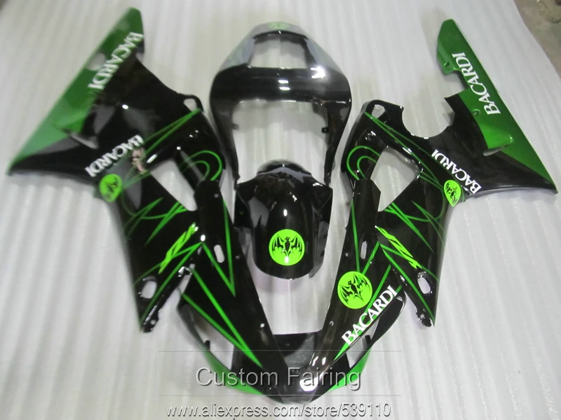 

Free customize moded fairing kit for Yamaha YZFR1 00 01 green black fairings set YZF R1 2000 2001 YI41