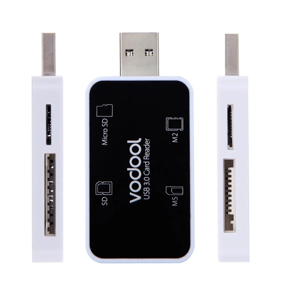 Card Reader Micro USB 3.0 4 in1 цифровой памяти Карт-ридеры SD Лектор де Tarjetas для SD/Micro SD/ TF/MS/m2 карты памяти