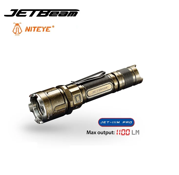 2016 Jetbeam JET-IIIM 3M PRO Tactical Flashlight Cree XP-L LED 1100 Lumens Torch Selfdefence w/IPX-8 waterproof by 18650 Battery 2016 Jetbeam JET-IIIM 3M PRO Tactical Flashlight Cree XP-L LED 1100 Lumens Torch Selfdefence w/IPX-8 waterproof by 18650 Battery