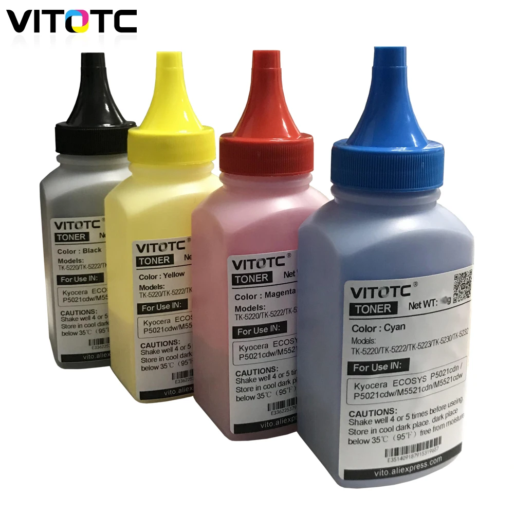 Compatible with KYOCERA TK-5220 TK5222 Toner Cartridge for KYOCERA ECOSYS M5521CDW P5021CDW P5021CDN Digital Copier Cartridge,4colors