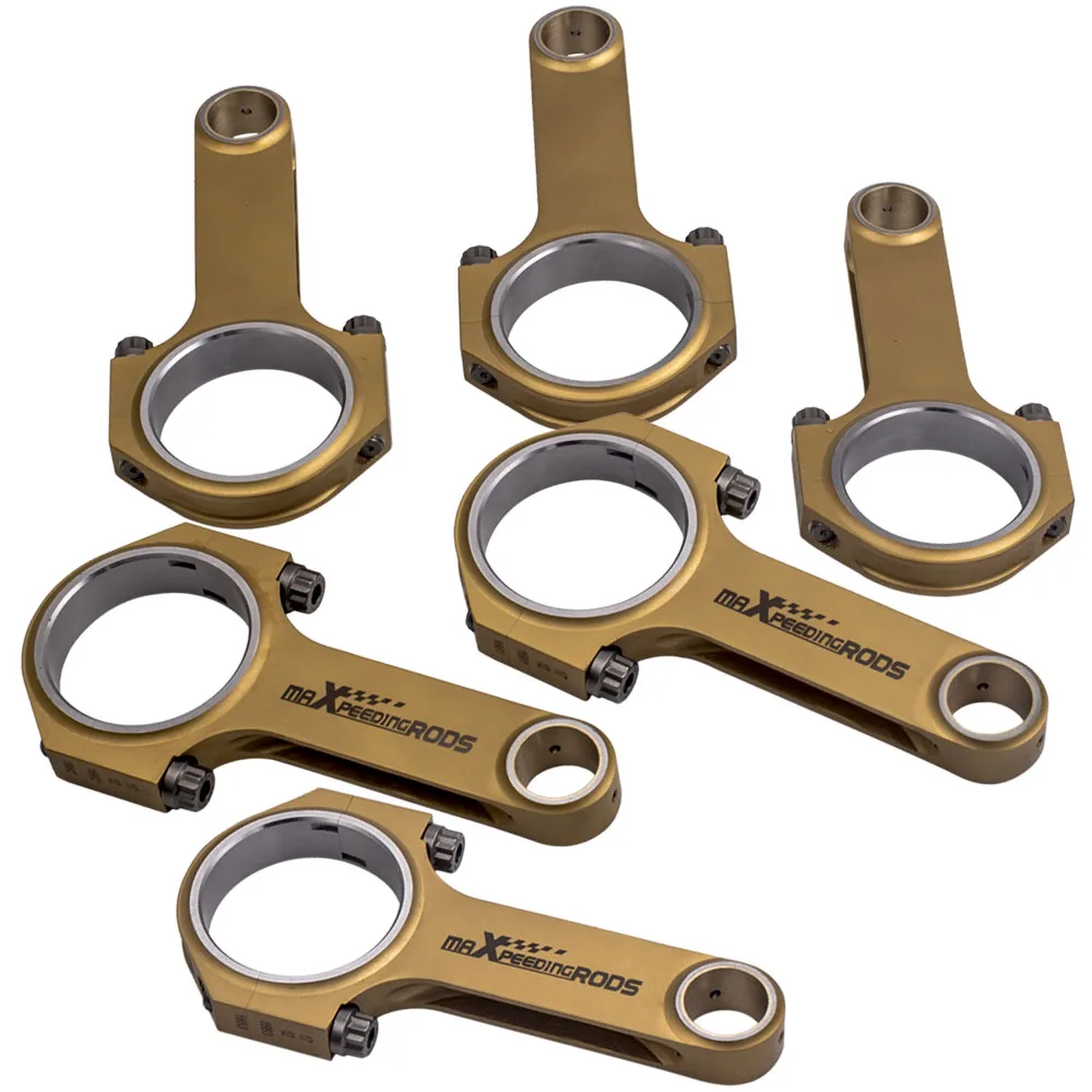 

Forged Connecting Rods for Porsche 993 996 GT2 Turbo 127mm ARP2000 Bolts HP800+ Titanizing 4340 H Beam Cranks Pin