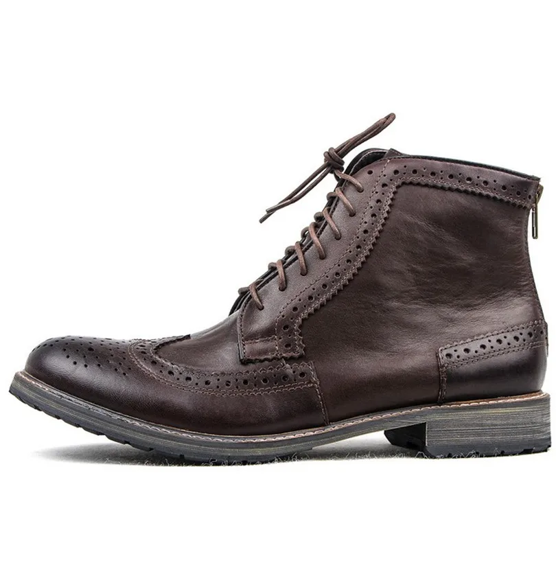 

The new high-top boots tooling desert runway Bullock carved casual boots SUB612