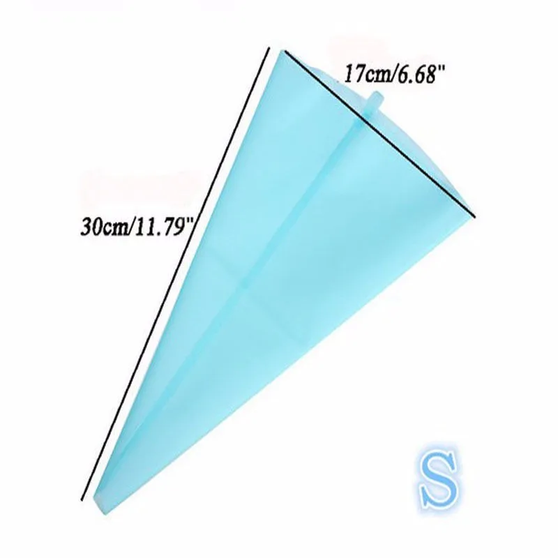 Силиконовый Крем кондитерский мешок украшение пирога десерта Материал синий цвет торт крем экструзии кухонные Инструменты для декорирования торта инструменты - Цвет: S 30cm