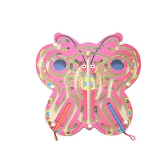 Творческие деревянные ложки магнитных шариков ручка лабиринт головоломка настольная детская деревянная toys.8 конструкции