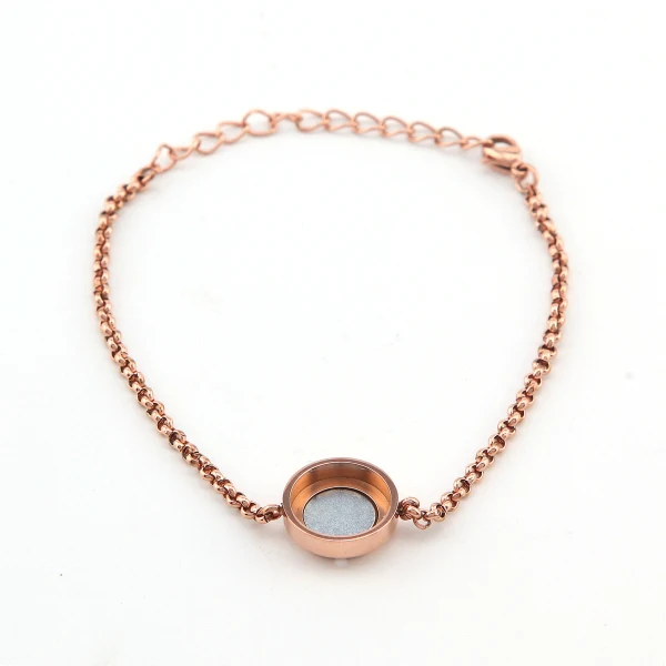 Vinnie Design Jewelry 21 cm Cambio pulsera de acero inoxidable apto para monedas magnéticas intercambiables