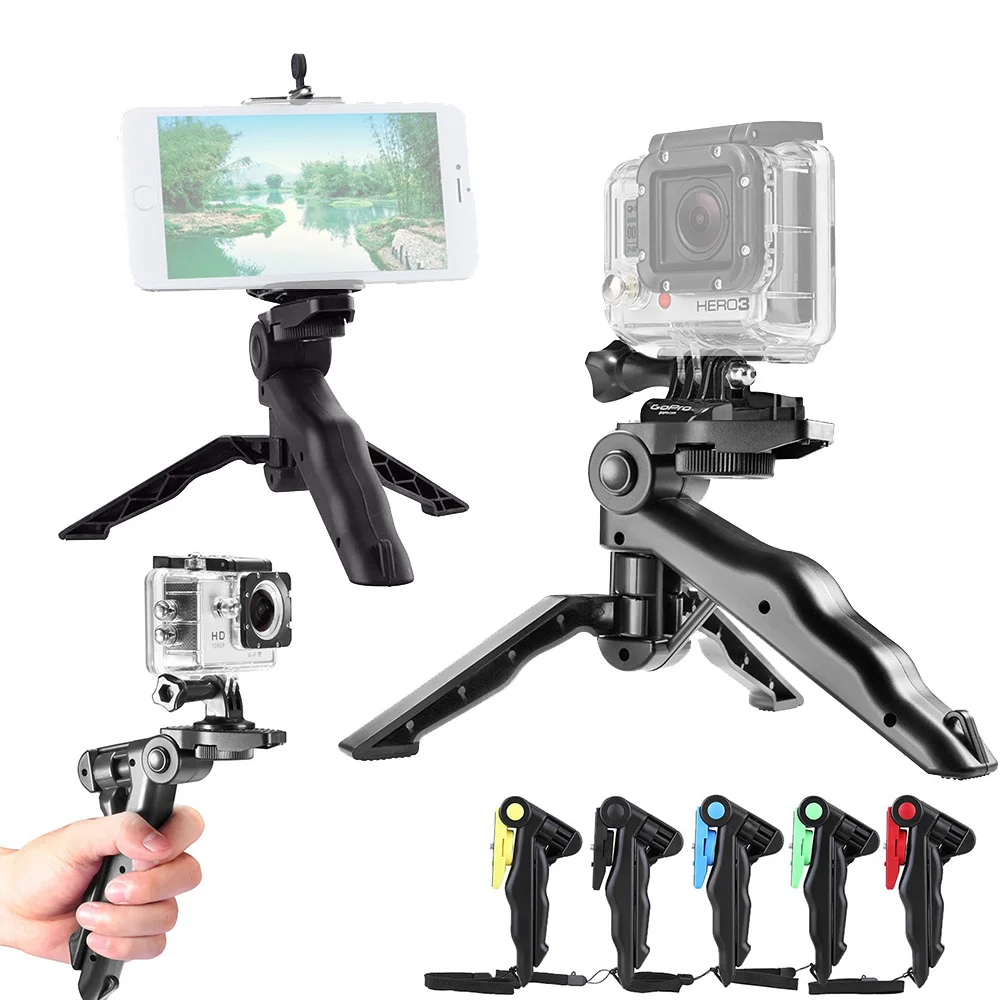 

5 Colors Tabletop Mini Tripod with 1/4" Screw for GoPro Hero SJcam Action Cameras Phone Holder Bracket Adaptor for Mobile Phones