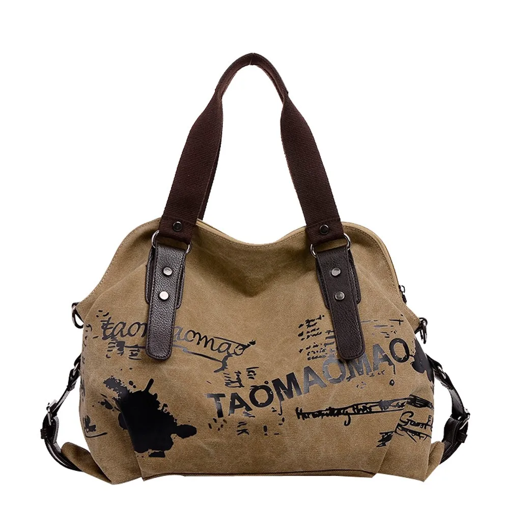 Новая женская сумка Большая вместительная сумка через плечо диагональная сумка через плечо ретро сумка для отдыха и путешествий - Цвет: Khaki