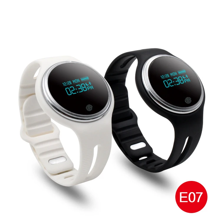 Hot E07 Bluetooth Sports Smart Bracelet Pedometer Fitness Tracker Smartband Call Reminder for Android iOS Phones