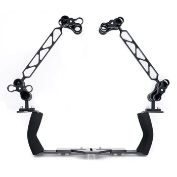 

Scuba Divin 200mm 8 inch Dual Extend Arm Underwater bracket System for Waterproof Housing Case And Led Cree Flashlight Torch
