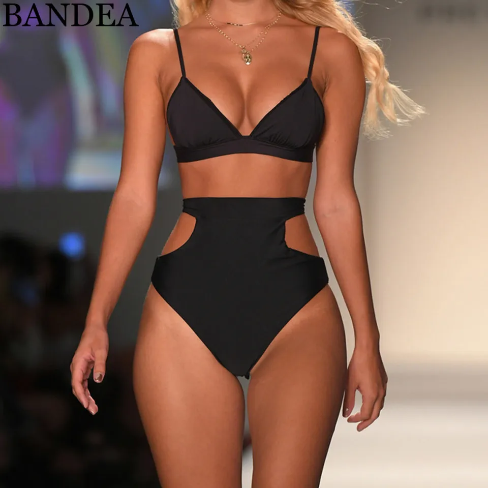 

BANDEA high waist swimwear women sexy bikinis set padded swimsuit push up bikini 2019 trajes de bano women bathing suit biquini