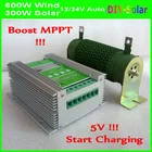 Best Price as low as $135.52 MPPT Solar Power 300W+Wind Turbine 600W 12/24V Intelligent Hybrid Charge Controller, total 900W Wind Solar Hybrid Controller 50A