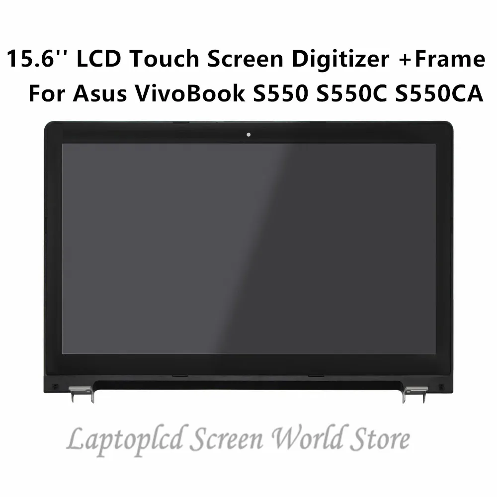 LCDOLED 15.6'' HD LCD Touch Screen Digitizer with Frame LTN156AT20 For Asus VivoBook S550 S550C