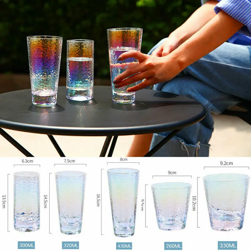 

Colorful Glasses Tea Coffee Cappuccino Cups Hot Drink Mugs Gift 300-400ML
