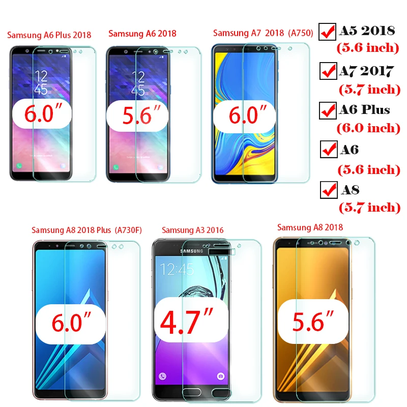 Защитное стекло для Samsung a6 plus a3 2016 a8 2018 Защитная пленка экрана samsun a 3 5 6 tremp a5 a7 2017