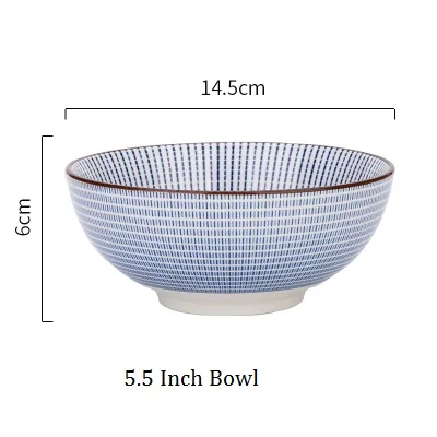NIMITIME, японский стиль, керамическая фарфоровая миска для риса, тарелка для рыбы, тарелка для суши, тарелка, посуда - Цвет: 5.5 Inch Bowl