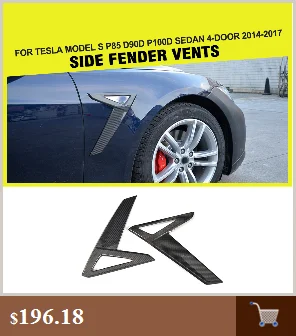 Углеродное волокно передний бампер губы сплиттеры для Tesla модель S Седан 4 двери 2012- бампер Защита