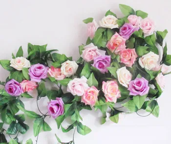 

Artificial silk rose flowers ivy, fake fabric garland vine foliage, home garden store party decorative, 20pcs, EXPRESS shipping