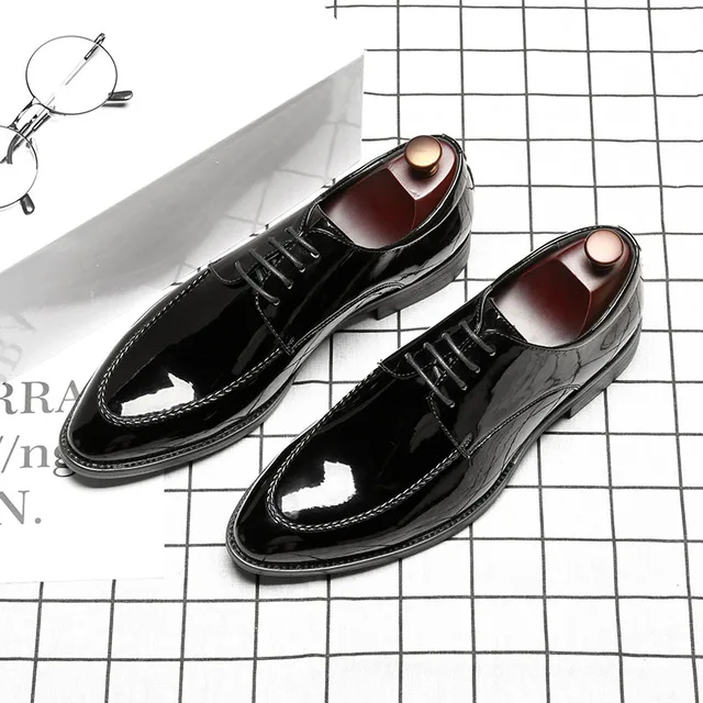 New Arrival Fashion Men Leather Shoes Men's Lace up Comfortable Business Casual Shoes Pointed