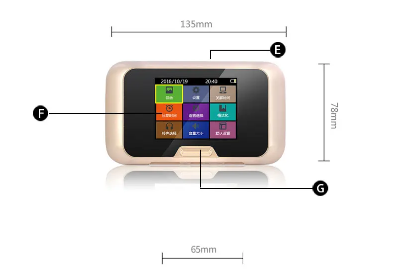3,0 "TFT ИК День/Ночь просматривать цифровые глазок двери просмотра Дверной звонок с 120 градусов движения