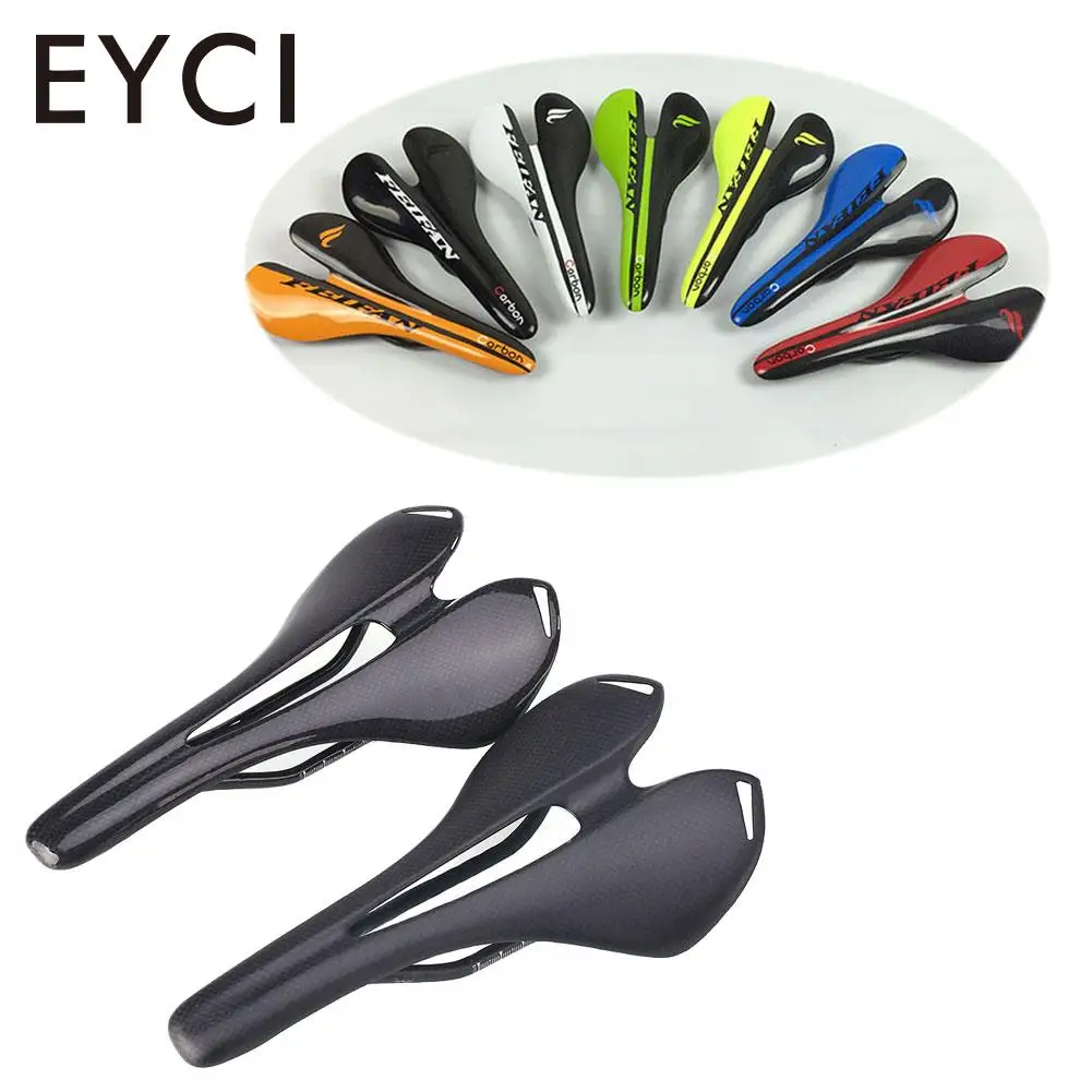 

Ultra Carbon Fiber Saddle Seat Glossy Hollow Pad For MTB Bike Bicycle Cycling