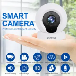 ZOSI беспроводные ip-камеры, детские для слежки за домашней безопасностью Камера, 720 P HD, P2P сети Камера, видеонаблюдение, обнаружение движения